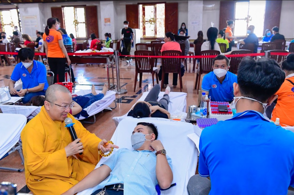 Chương trình &quot;Hiến máu nhân đạo lần thứ 55&quot; vào ngày 04/06/2022 tại Chùa Giác Ngộ