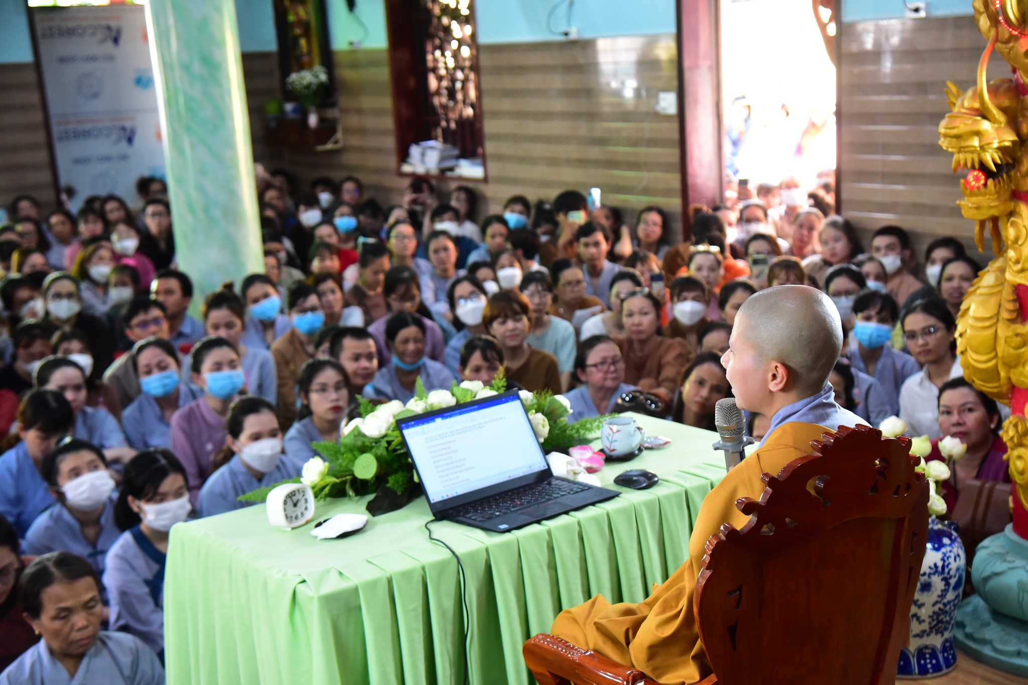 SC. Giác Lệ Hiếu thuyết giảng đến gần 1.000 Phật tử tại Chùa An Lạc (Tp. Thủ Đức, Tp. HCM)