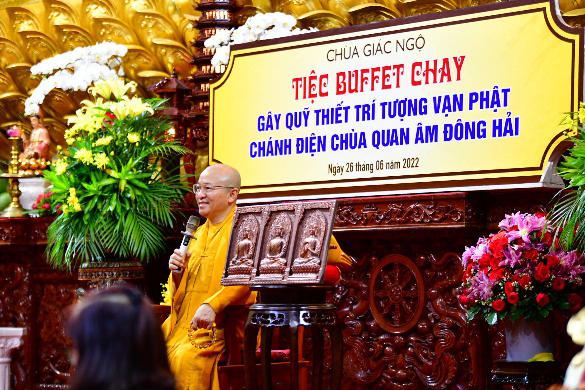 Hơn 1.300 lượt khách tham dự Tiệc Buffet chay gây quỹ xây dựng Chùa Quan Âm Đông Hải