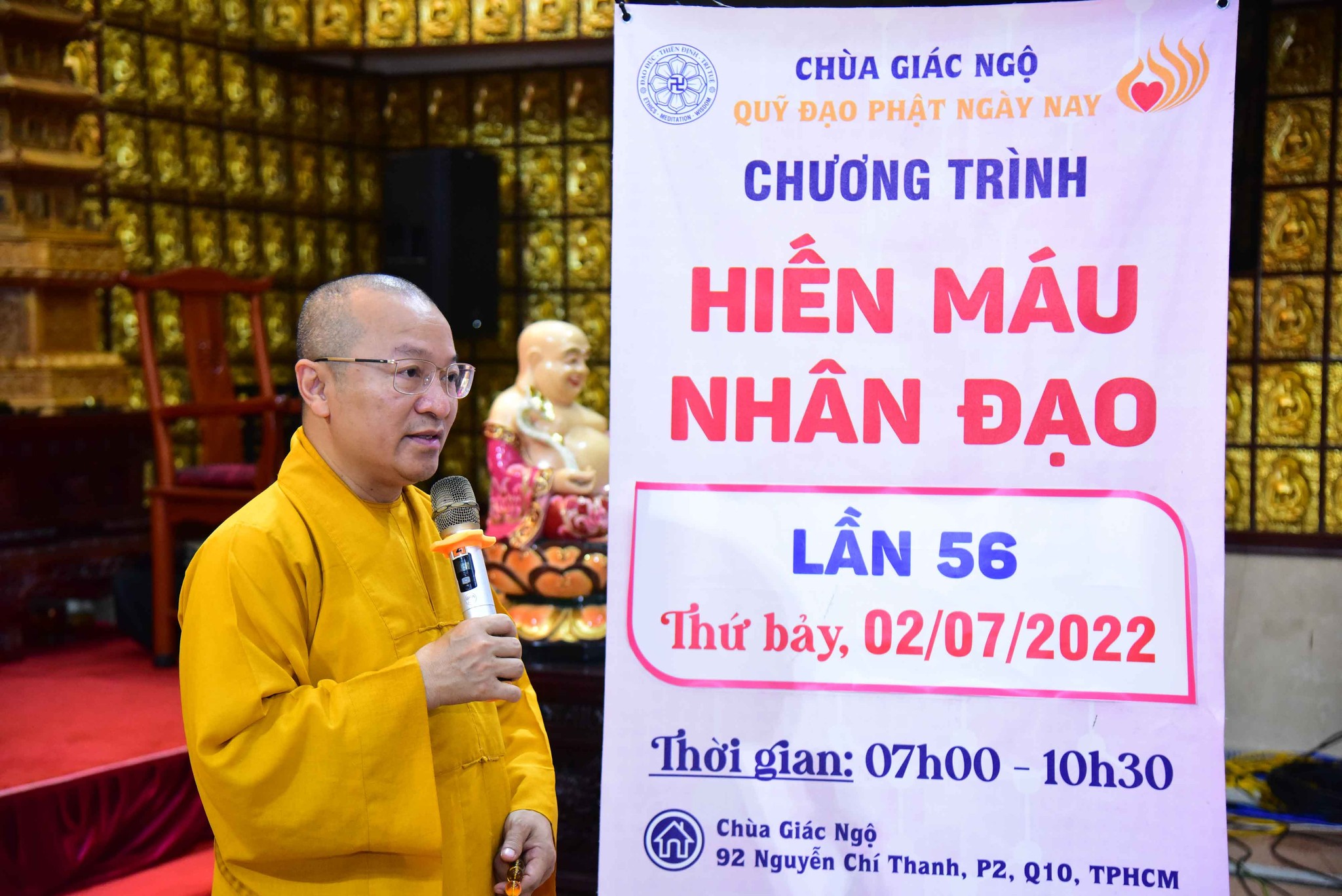 Chùa Giác Ngộ tạo thiện duyên giúp hơn 700 người hiến máu nhân đạo