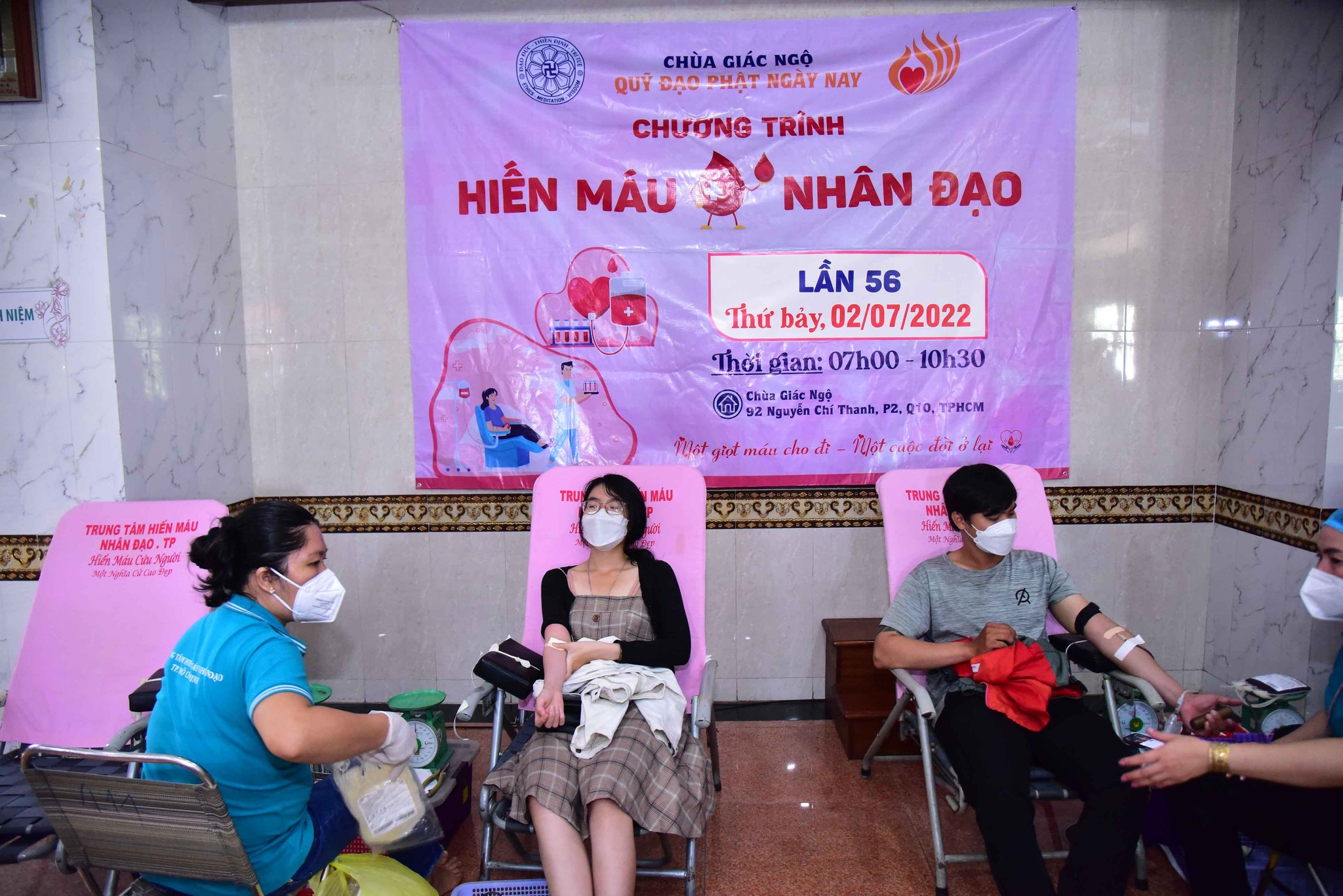 Chùa Giác Ngộ tạo thiện duyên giúp hơn 700 người hiến máu nhân đạo