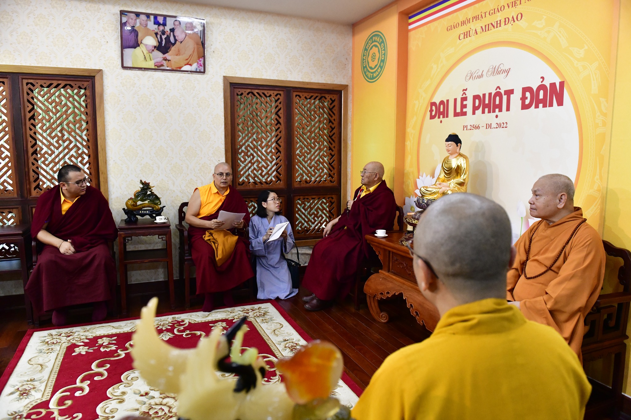 Phái đoàn dòng truyền thừa Drikung Kagyu tiếp kiến HT. Chủ tịch HĐTS GHPGVN