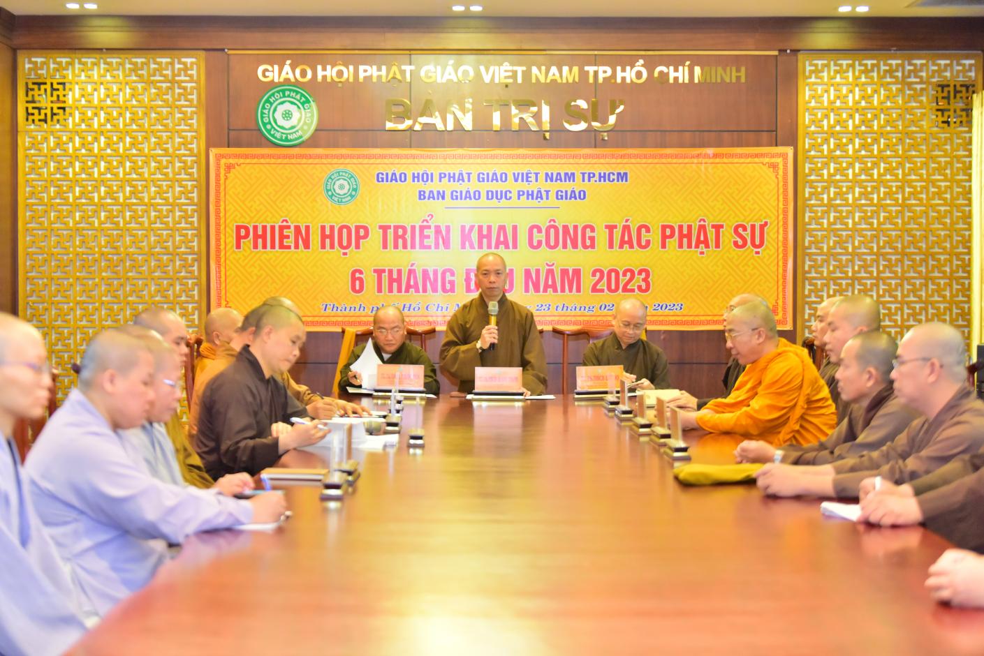 Ban giáo dục Phật giáo TP.HCM họp triển khai công tác Phật sự 6 tháng đầu năm 2023