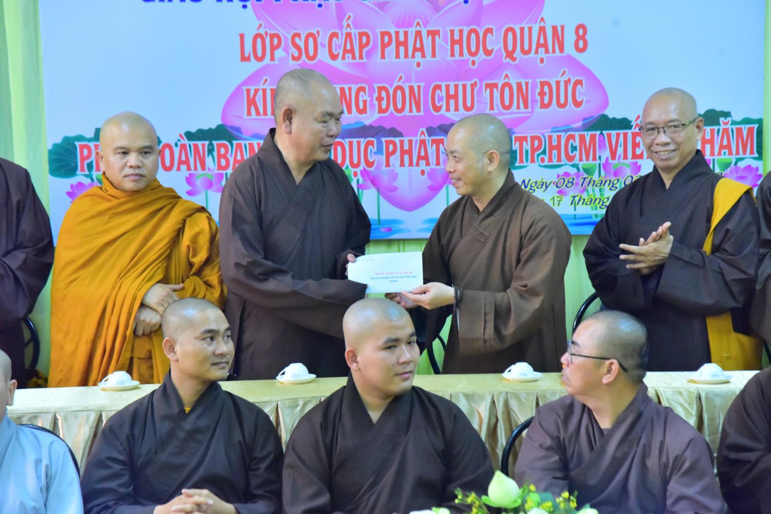 Ban Giáo dục Phật giáo TP. Hồ Chí Minh thăm, làm việc với Ban Trị sự, Ban Chủ nhiệm lớp sơ cấp Phật học TP. Thủ Đức, quận 8 và quận Tân Bình