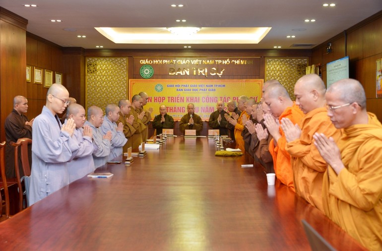 Ban giáo dục Phật giáo TP.HCM họp triển khai công tác Phật sự 6 tháng đầu năm 2023