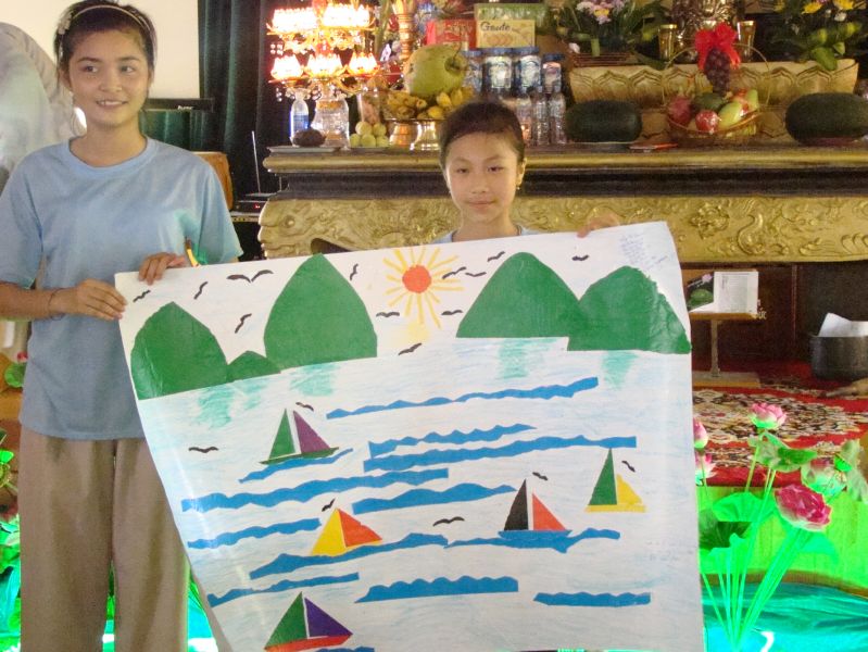 Nam Định: những hoạt động ý nhĩa trong ngày thứ 5  của khóa tu đạo đức tại chùa Vấn Khẩu