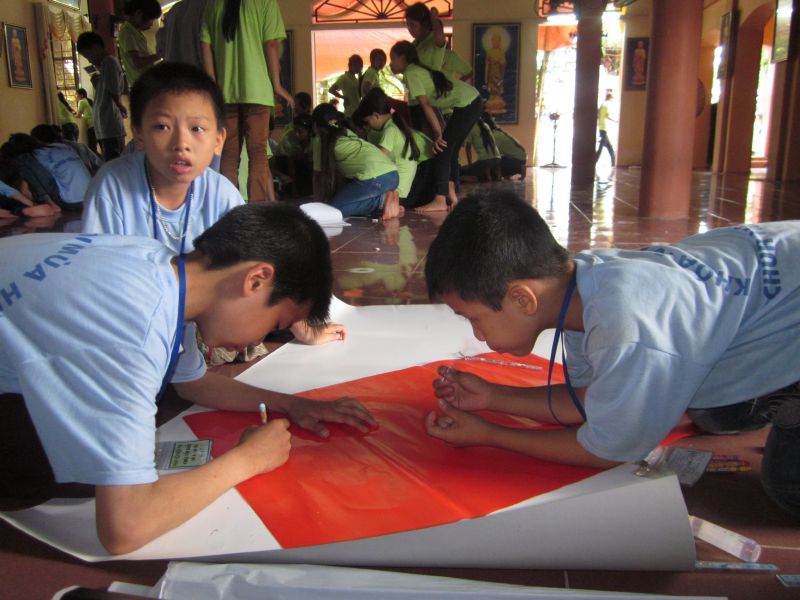 Nam Định: những hoạt động ý nhĩa trong ngày thứ 5  của khóa tu đạo đức tại chùa Vấn Khẩu