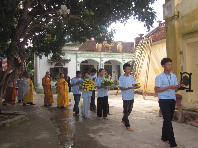 Nam Định: chùa Vấn Khẩu Phường Cửa Nam khai giảng khóa tu đạo đức cho Thanh thiếu niên