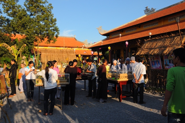 Chùm ảnh về không gian triển lãm thư pháp và trà đạo tại trường Trung Cấp Phật Học Đồng Nai