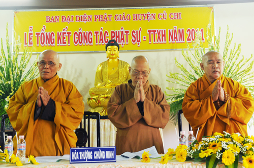 BĐDPG Huyện Củ Chi Tổng kết công tác Phật sự và Từ Thiện Xã Hội năm 2011