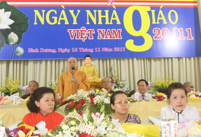 Bình Dương: Trường Trung cấp Phật học tổ chức lễ Nhà giáo Việt Nam 20 – 11