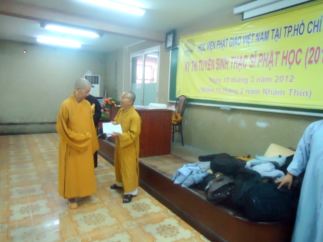 Học viên Phật Giáo Việt Nam tại Tp.HCM tổ chức Lễ khai mạc kỳ thi tuyển sinh Thạc sỹ Phật học năm 2012