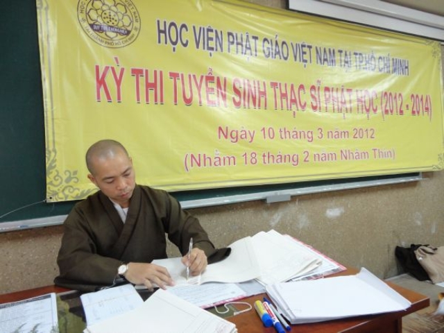 Học viên Phật Giáo Việt Nam tại Tp.HCM tổ chức Lễ khai mạc kỳ thi tuyển sinh Thạc sỹ Phật học năm 2012