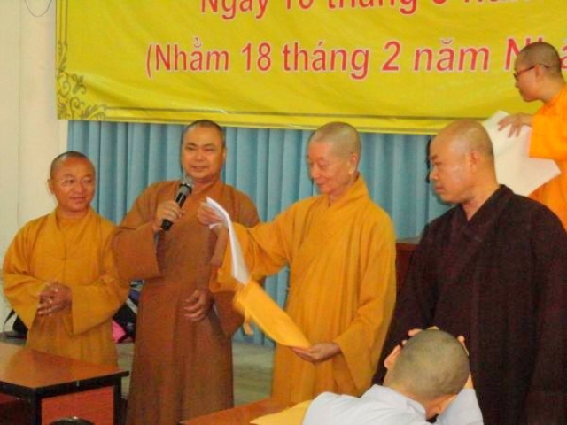 Học viên Phật Giáo Việt Nam tại Tp.HCM tổ chức Lễ khai mạc kỳ thi tuyển sinh Thạc sỹ Phật học năm 2012