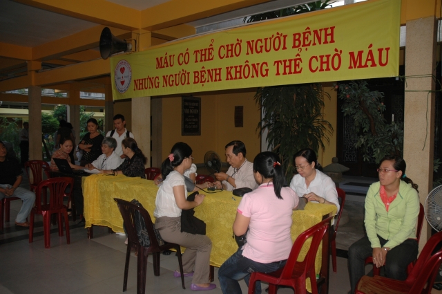 Chùa Vĩnh Nghiêm tham gia phong trào hiến máu nhân đạo