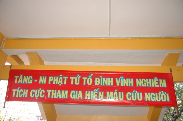 Chùa Vĩnh Nghiêm tham gia phong trào hiến máu nhân đạo