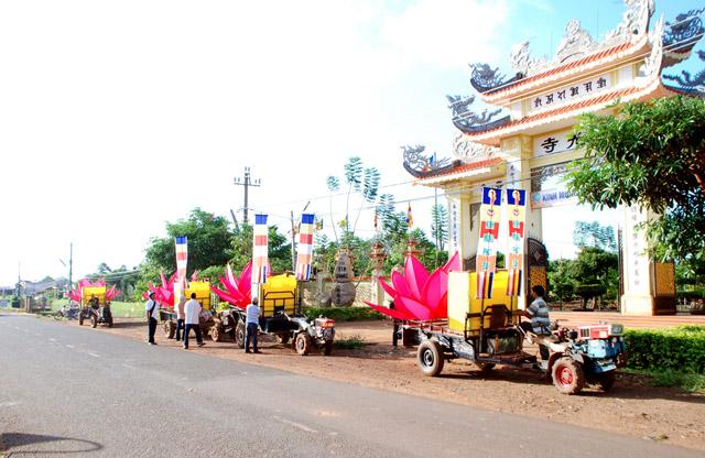Công tác chuẩn bị lễ Phật Đản tại huyện krongnang