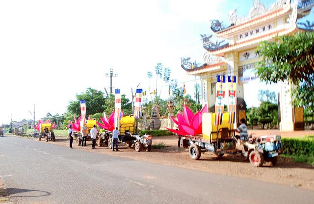 Công tác chuẩn bị lễ Phật Đản tại huyện krongnang