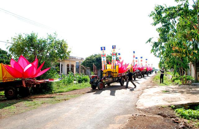 Công tác chuẩn bị lễ Phật Đản tại huyện krongnang