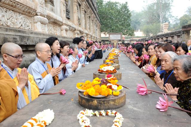 Đoàn Phật tử Hoa Kỳ, Cananda và Việt Nam hành hương đất Phật