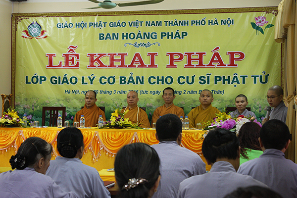Hà Nội: Khai giảng lớp giáo lý cho cư sĩ, Phật tử tại chùa Tăng Phúc