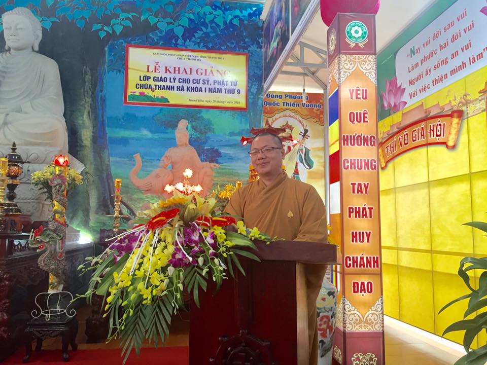 Thanh Hóa: Khai giảng lớp giáo lý dành cho cư sỹ Phật tử khóa thứ I năm thứ chín tại chùa Thanh Hà