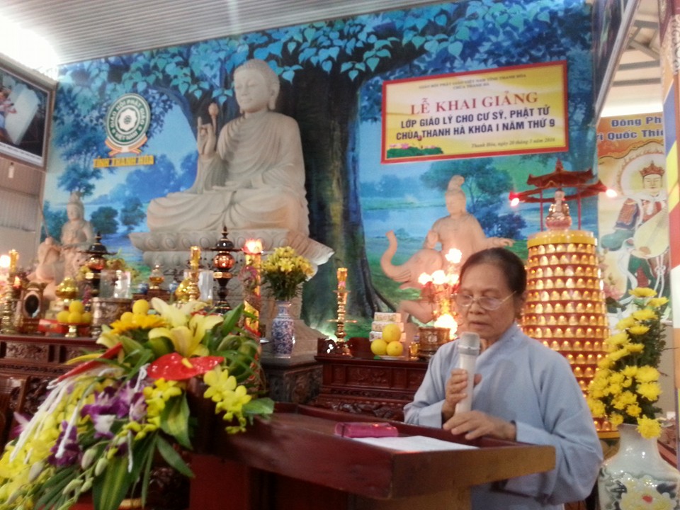 Thanh Hóa: Khai giảng lớp giáo lý dành cho cư sỹ Phật tử khóa thứ I năm thứ chín tại chùa Thanh Hà
