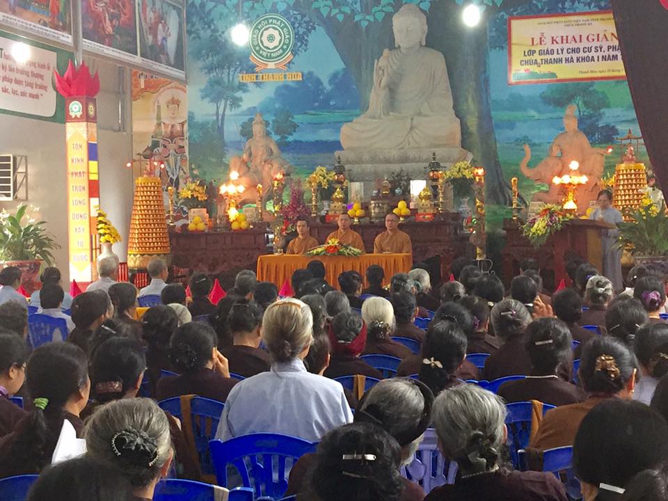 Thanh Hóa: Khai giảng lớp giáo lý dành cho cư sỹ Phật tử khóa thứ I năm thứ chín tại chùa Thanh Hà