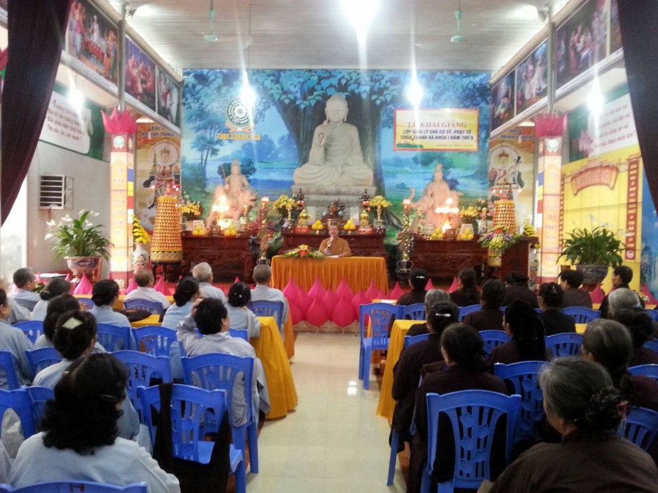 Thanh Hóa: Khai giảng lớp giáo lý dành cho cư sỹ Phật tử khóa thứ I năm thứ chín tại chùa Thanh Hà