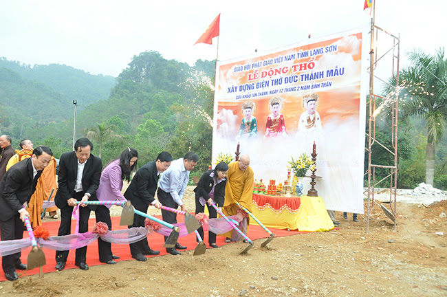Lạng Sơn: Lễ khởi công động thổ xây dựng giai đoạn II chùa Tân Thanh