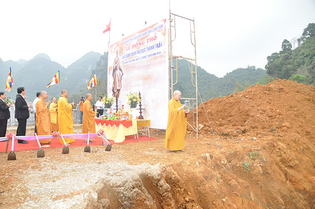 Lạng Sơn: Lễ khởi công động thổ xây dựng giai đoạn II chùa Tân Thanh