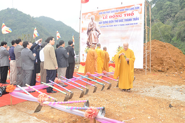 Lạng Sơn: Lễ khởi công động thổ xây dựng giai đoạn II chùa Tân Thanh