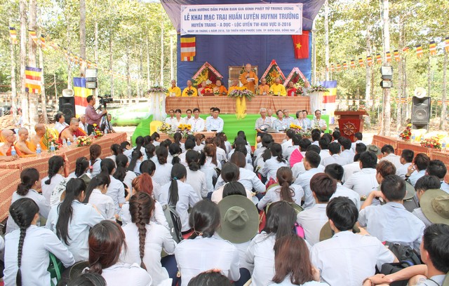 Đồng Nai: Khai mạc trại huấn luyện  Huynh trưởng Gia đình Phật tử miền Đông - miền Tây Nam bộ