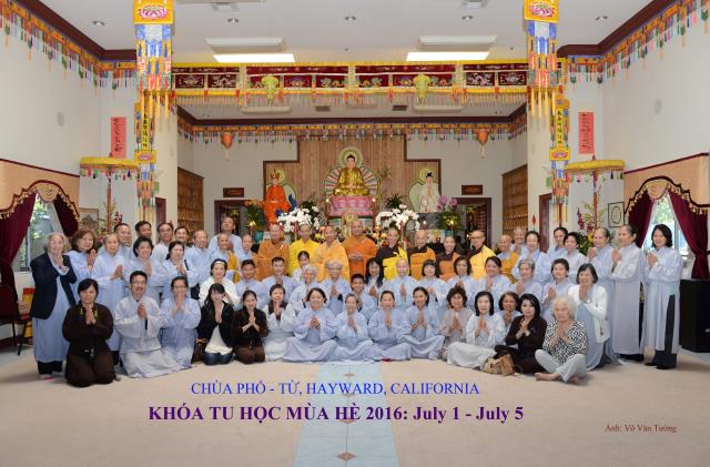 Chùa Phổ Từ (Hoa Kỳ): Tổ chức khóa tu học mùa hè năm 2016