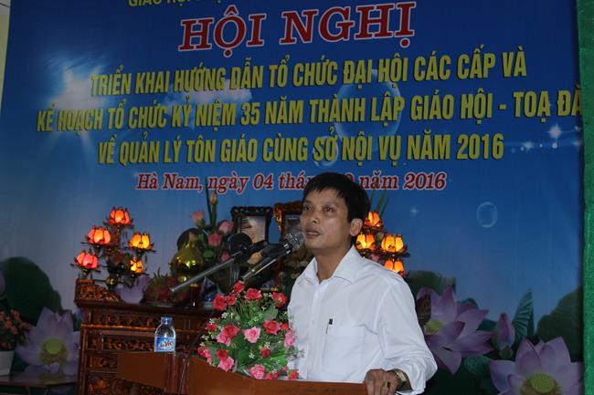 Hà Nam: Hội nghị triển khai đại hội Phật giáo các cấp- Kế hoạch kỷ niệm 35 năm thành lập Giáo hội- Tọa đàm về quản lý Tôn giáo 2016