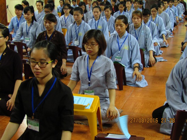 Thái Bình: Gần 200 bạn trẻ về chùa Từ Xuyên dự khóa tu
