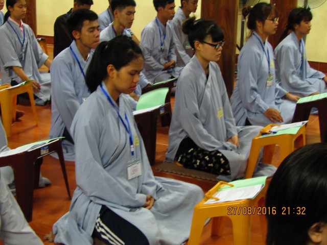 Thái Bình: Gần 200 bạn trẻ về chùa Từ Xuyên dự khóa tu