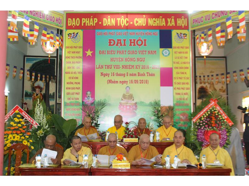 Đồng Tháp: Đại hội đại biểu Phật giáo Huyện Hồng Ngự