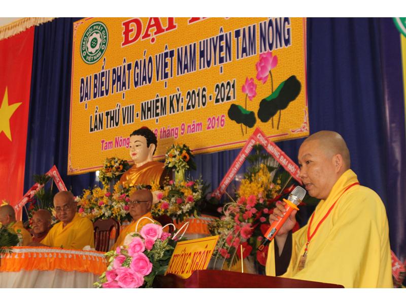 Đồng Tháp: Đại hội đại biểu Phật giáo Huyện Tam Nông