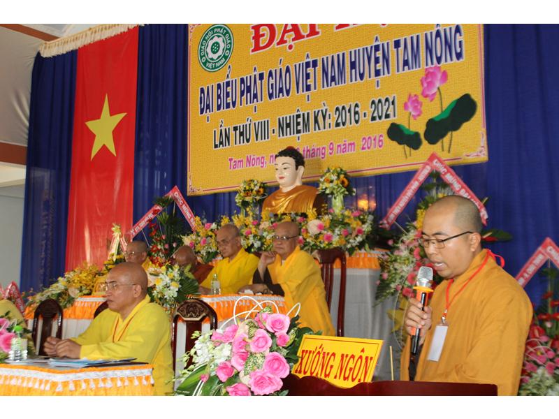 Đồng Tháp: Đại hội đại biểu Phật giáo Huyện Tam Nông