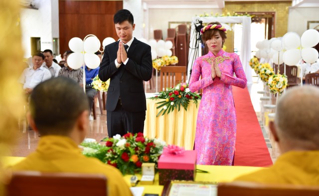 Chùa Giác Ngộ: Lễ hằng thuận của Phật tử Thành Duy và Hoàng Anh
