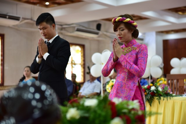 Chùa Giác Ngộ: Lễ hằng thuận của Phật tử Thành Duy và Hoàng Anh