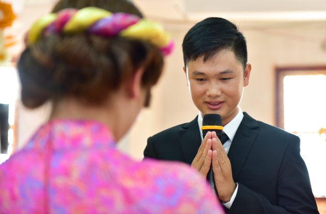 Chùa Giác Ngộ: Lễ hằng thuận của Phật tử Thành Duy và Hoàng Anh