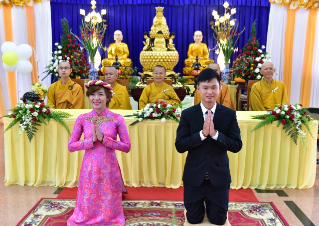 Chùa Giác Ngộ: Lễ hằng thuận của Phật tử Thành Duy và Hoàng Anh