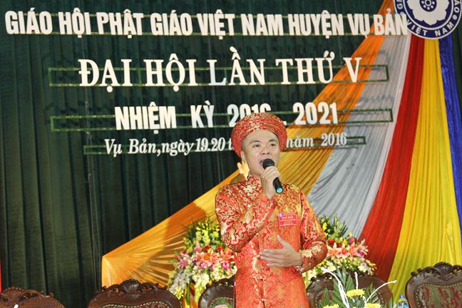 Nam Định: Phật giáo huyện Vụ Bản ra mắt nhân sự nhiệm kỳ mới 2016- 2021