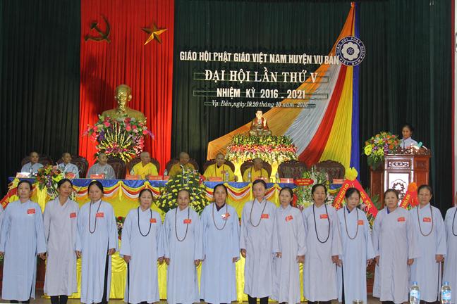 Nam Định: Phật giáo huyện Vụ Bản ra mắt nhân sự nhiệm kỳ mới 2016- 2021