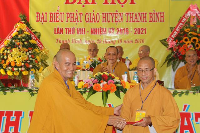 Đồng Tháp: Đại Hội Phật Giáo Huyện Thanh Bình nhiệm kỳ 2016-2021
