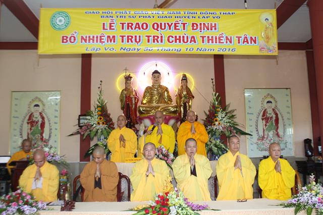 Đồng Tháp: Lễ công bố quyết định bổ nhiệm trụ trì chùa Thiền Tân