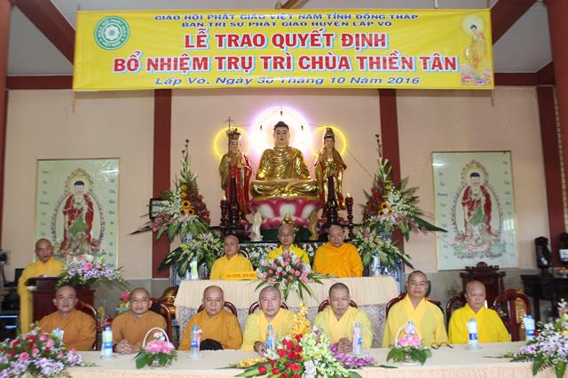 Đồng Tháp: Lễ công bố quyết định bổ nhiệm trụ trì chùa Thiền Tân