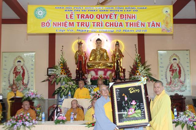 Đồng Tháp: Lễ công bố quyết định bổ nhiệm trụ trì chùa Thiền Tân